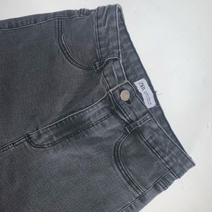Zara High Waisted Dark Grey Jeans